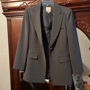 Anne Klein grey oversized suit jacket